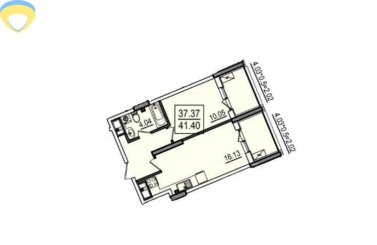 продажа однокомнатной квартиры номер A-174491 в Киевском районе, фото номер 1